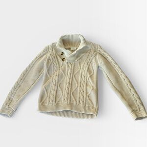 Edgehill Collection Boys Cozy Cable Knit Sweater - Cream